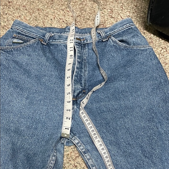 Vintage 90s wrangler ultra high rise relaxed leg Blue women’s Jeans- so cool - Picture 5 of 9